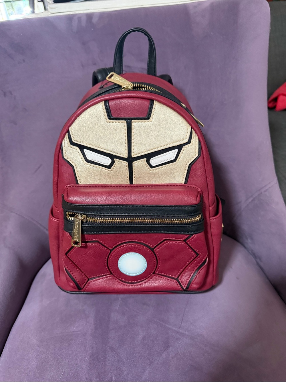 Light up Iron Mask Mini Backpack - Branded Design